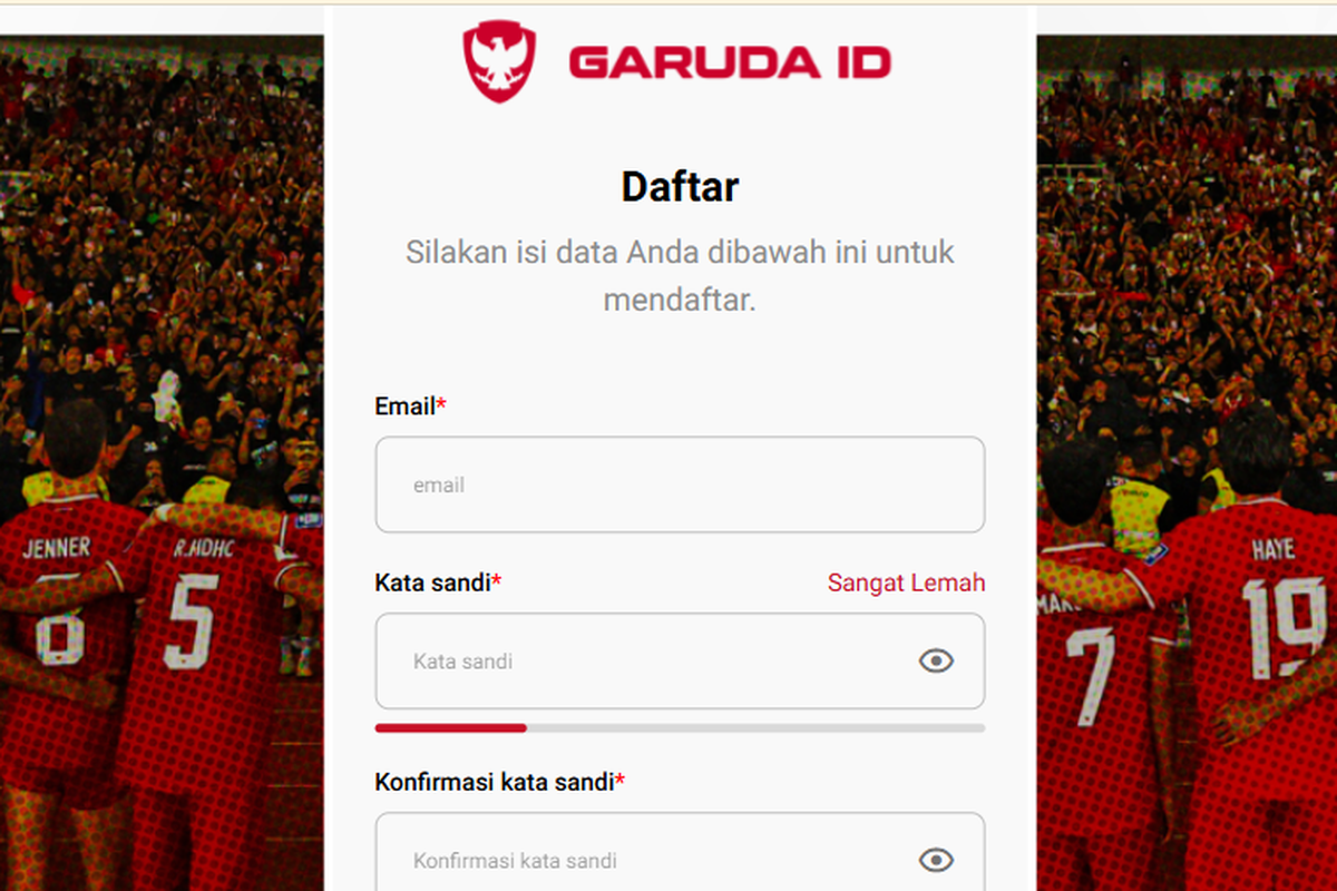 Garuda ID, PSSI, pssi.org, Livin by Mandiri, cara daftar garuda id, Link Login Garuda ID dan Cara Daftarnya