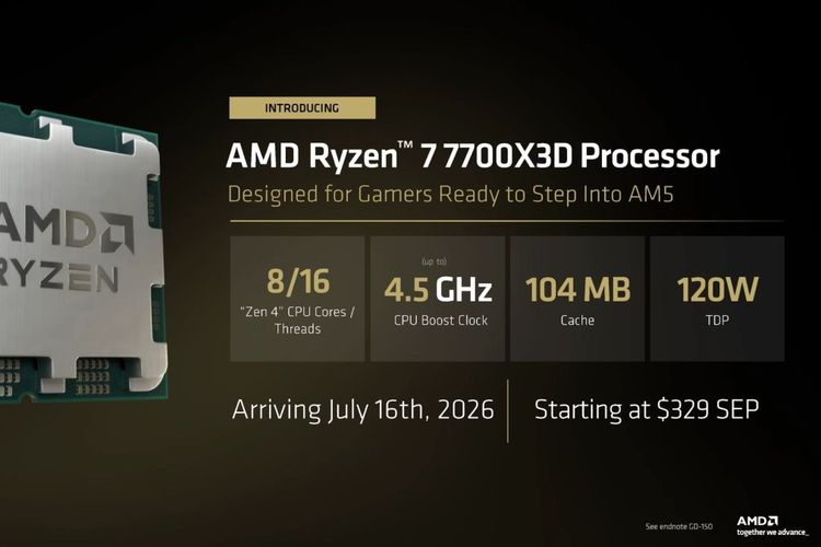 Ryzen 7 5800X3D, Ryzen 7 7700X3D, Radeon RX 9070 GRE, AMD Luncurkan Tiga Produk Baru Rasa Lama, Ada CPU Rilisan 2022