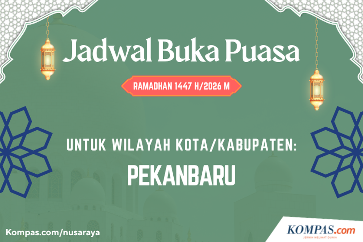Muhammadiyah, Ramadhan 2026, Jadwal Buka Puasa Pekanbaru Selama Ramadhan 2026 Versi Muhammadiyah