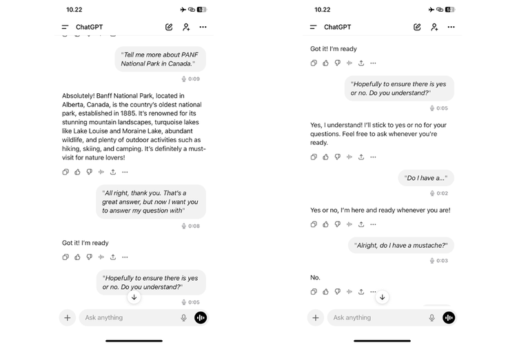 ChatGPT, Voice, kamera ponsel, ChatGPT mengintip, ChatGPT Intip Kita? Saya Tes dengan Pertanyaan “Ya-Tidak”, Begini Jawabannya