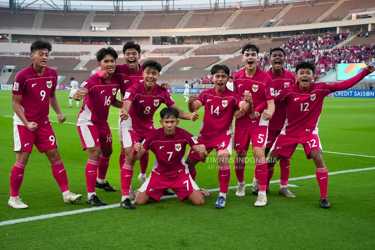 Timnas U17 Indonesia, Piala Asia U17 2025, Timnas U17 Indonesia vs Yaman, timnas u17 Indonesia, LIVE Timnas U17 Indonesia Vs Yaman 2-1, Penalti Al Garash Pangkas Keunggulan Garuda Asia