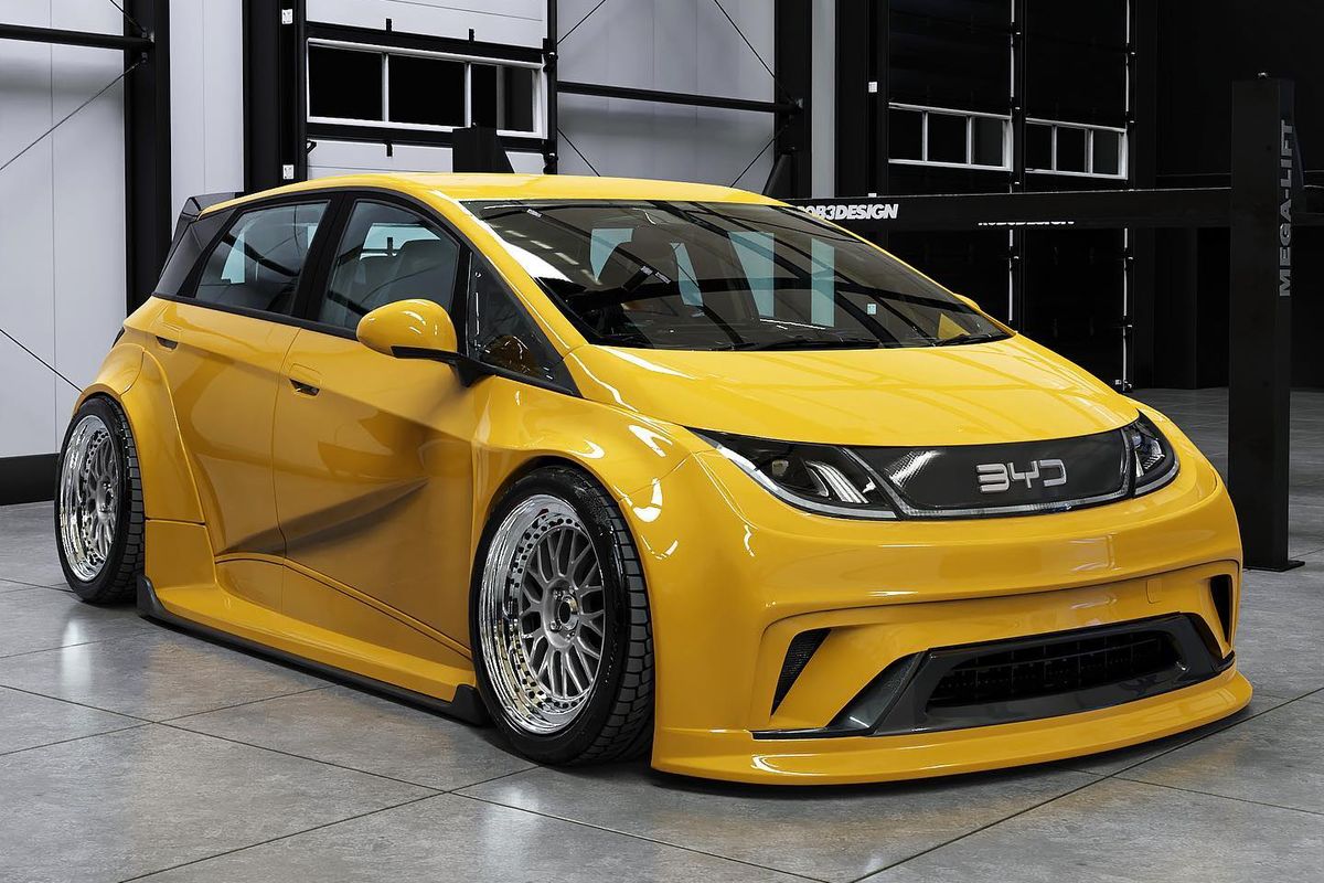 Dolphin, mobil listrik, modifikasi digital, Referensi Modifikasi BYD Dolphin: Body Kit Agresif dan Padat