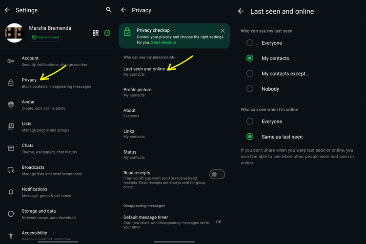 WhatsApp, Agar WA Tidak Mudah Di-hack, Aktifkan 6 Pengaturan Keamanan Ini, 1. Aktifkan verifikasi dua langkah , 2. Pakai kunci aplikasi , 3. Sembunyikan status "terakhir dilihat" dan "online", 4. Batasi siapa yang bisa menambahkan ke grup, 5. Periksa perangkat tertaut, 6. Aktifkan notifikasi keamanan