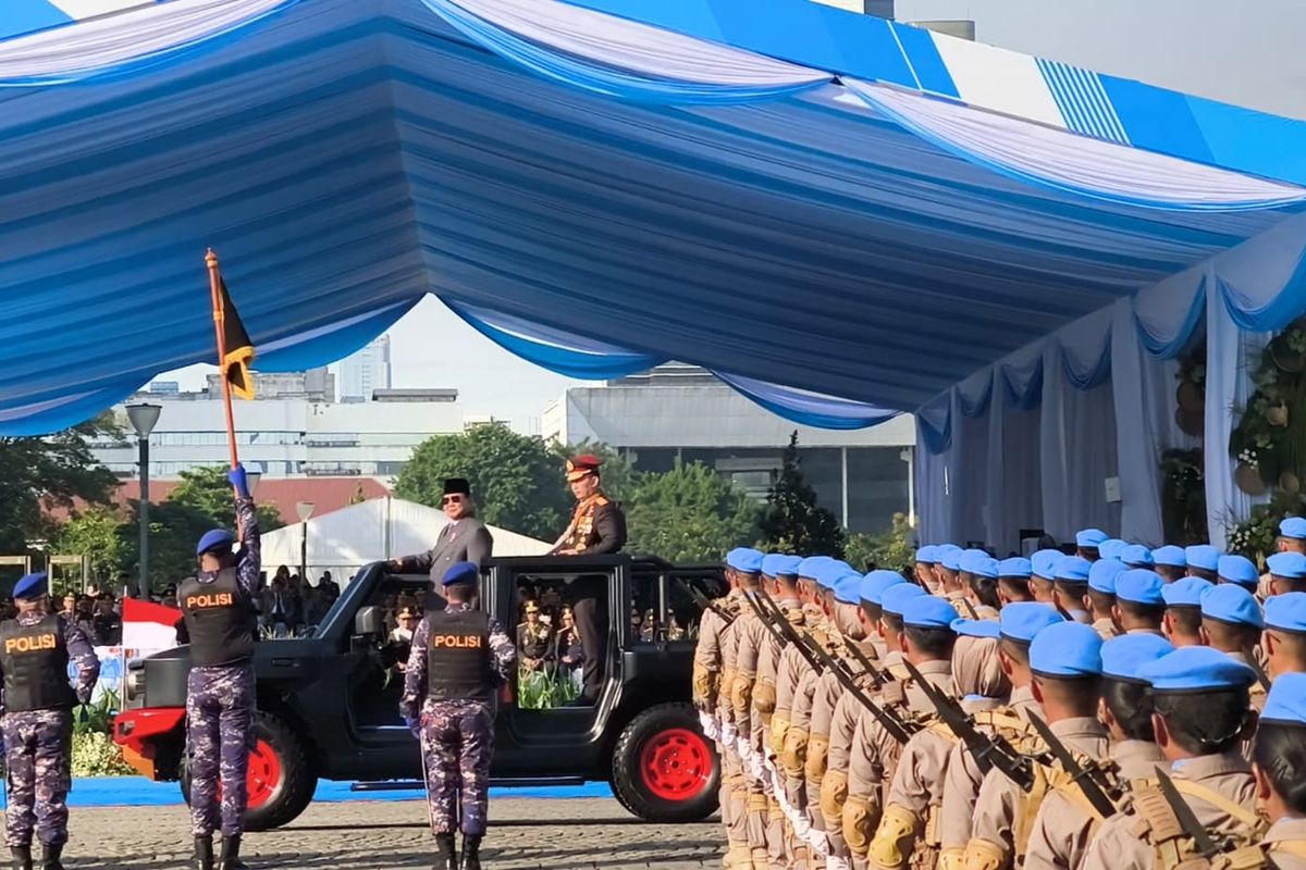 Presiden Republik Indonesia, Prabowo Subianto, Polri, prabowo subianto, presiden republik indonesia, HUT Ke-79 Bhayangkara, HUT ke-79 Bhayangkara Meriah di Monas, Padahal Prabowo Pernah Minta Polri Kurangi Seremoni