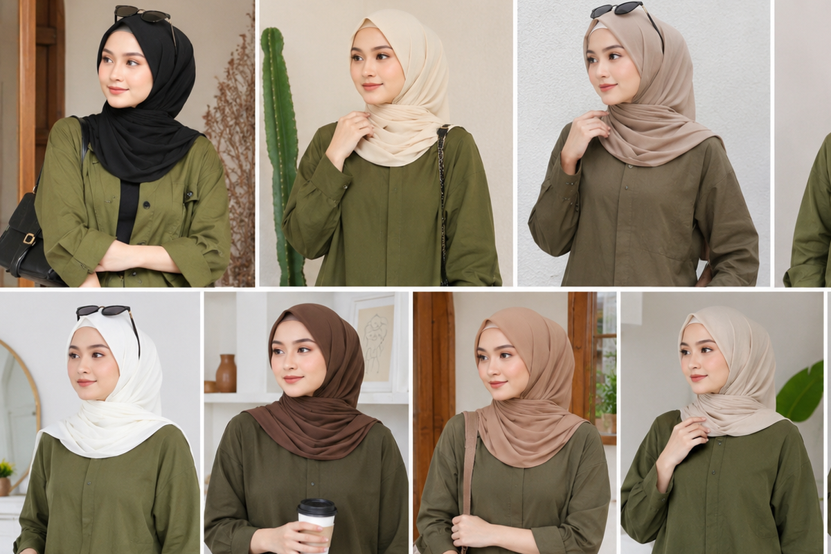 baju army cocok dengan jilbab warna apa, jilbab yang cocok dengan baju army, Baju Army Cocok dengan Jilbab Warna Apa? Ini 21 Kombinasinya, Baju Army Cocok dengan Jilbab Warna Apa?, Warna Jilbab Netral yang Cocok dengan Baju Army, Warna Jilbab Earth Tone yang Cocok dengan Baju Army, Warna Jilbab Senada yang Cocok dengan Baju Army, Warna Jilbab Pastel dan Cerah untuk Baju Army, Warna Jilbab Abu-abu yang Cocok dengan Baju Army, Tips Mix and Match Baju Army dengan Jilbab, Kesalahan yang Harus Dihindari Saat Memadukan Baju Army dan Jilbab, FAQ Seputar Baju Army Cocok dengan Jilbab Warna Apa, Kesimpulan