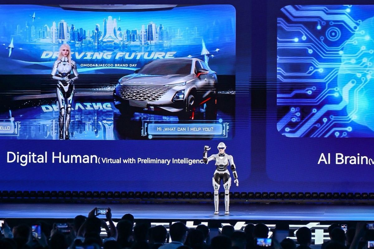 AiMoga, robot humanoid, Chery, Jaecoo, Indonesia International Motor Show, IIMS, Chery Mulai Jualan Robot Humanoid, Dibanderol Rp 700 Jutaan