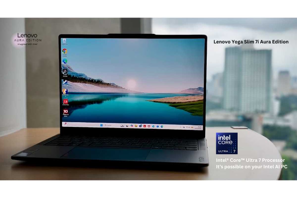 Accidental Damage Protection, Lenovo Yoga Slim 7i Aura Edition, Menjajal Lenovo Yoga Slim 7i Aura Edition, Laptop AI Paling Worth-It untuk Kreator Mobile, Desain premium dengan durabilitas standar militer, Manjakan pengguna dengan layar PureSight OLED, Otak cerdas Prosesor Intel® Core™ Ultra (Series 2), Fitur eksklusif Aura Edition, Produktivitas berbasis AI, Hadirkan konektivitas lengkap, Dijamin dengan layanan Premium Care dan ADP
