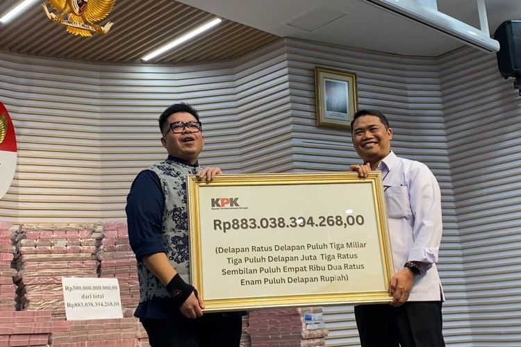 Taspen, korupsi taspen, kpk pamer, kpk pamerkan, Fakta di Balik Tumpukan Uang Rp 300 Miliar yang Dipamerkan KPK