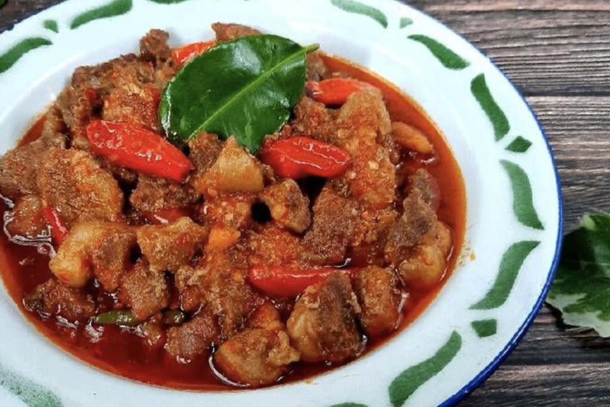 tetelan sapi, masakan, balado, resep, Resep Balado Tetelan Sapi Pedas dan Empuk, Bumbunya Meresap