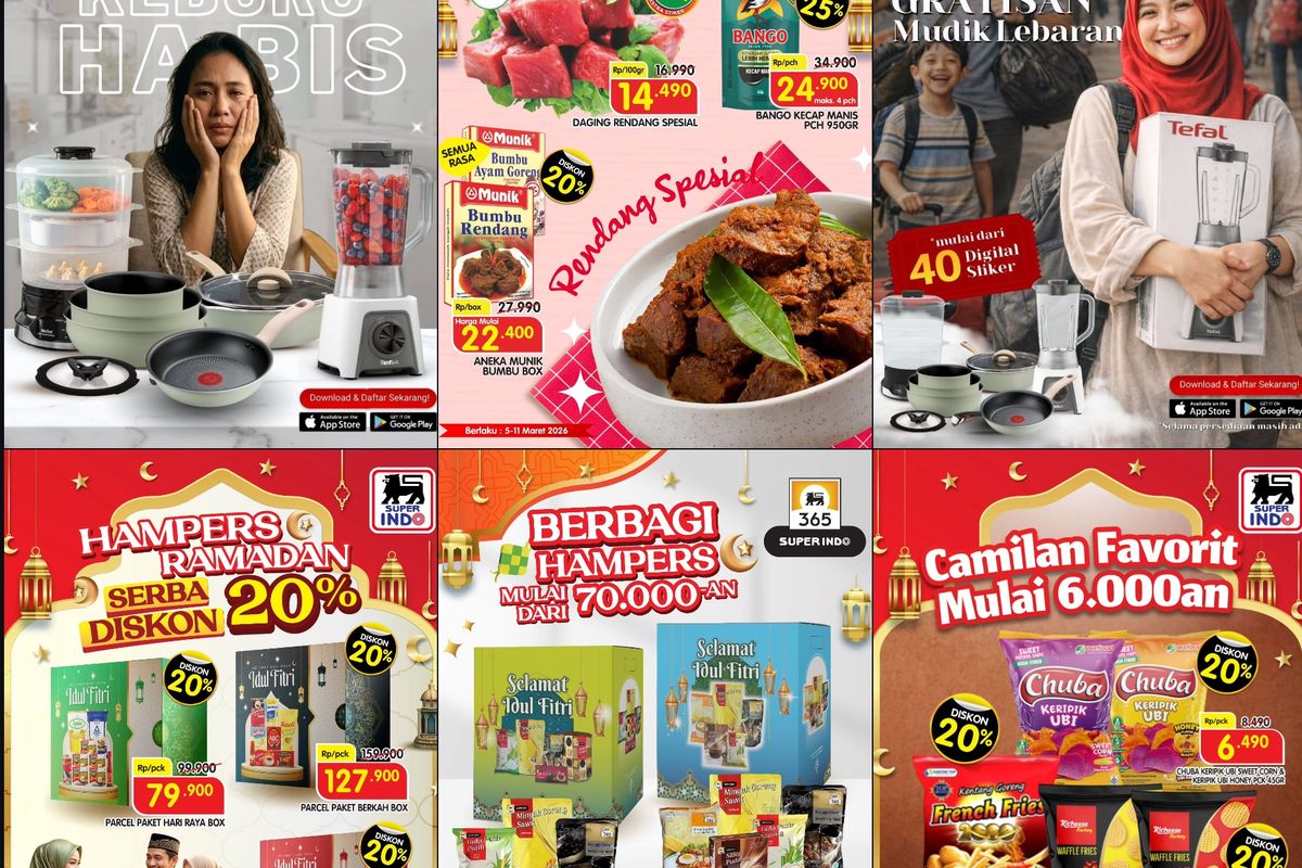 Promo Superindo, Superindo, Promo Superindo Hari Ini 9 Maret 2026, Produk Skincare Harga Hemat, 1. THR Favorit Si Kecil (hingga 11 Maret), 2. Ramadhan Fresh Deals (hingga 11 Maret), 3. Purchase with Purchase (hingga 11 Maret), 4. Biskuit Beli 2 Lebih Hemat, 5. Tampil Menawan Saat Lebaran (hingga 11 Maret), 6. Ramadan Meriah (hingga 11 Maret), 7. Sikat Diskon Ayam Segar (hingga 8 Maret), 8. Sikat Diskon Daging Segar (hingga 11 Maret), 9. Menu Satset Puasa Makin Lancar