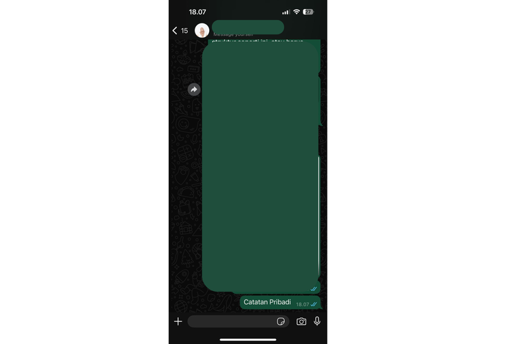 chat WhatsApp, chat WA, chat Whatsapp, cara kirim chat ke diri sendiri di wa, Cara Kirim Chat WhatsApp ke Diri Sendiri untuk Catatan Pribadi