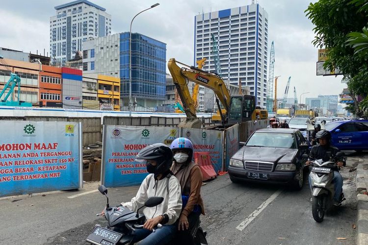 rekayasa lalu lintas, Proyek MRT Jakarta Fase 2, Rekayasa Lalin Berlaku di Tiga Titik Utama