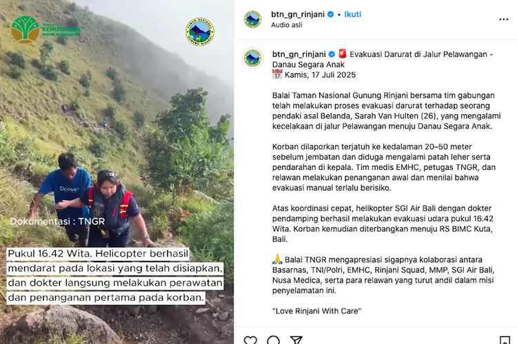 Gunung Rinjani, pendaki Denmark, Pendaki Denmark, pendaki Belanda, pendaki Denmark jatuh di Rinjani, lokasi jatuhnya pendaki Denmark, kronologi pendaki Denmark jatuh di Rinjani, Titik Lokasi Jatuhnya Pendaki Denmark Dekat dengan Pendaki Swiss