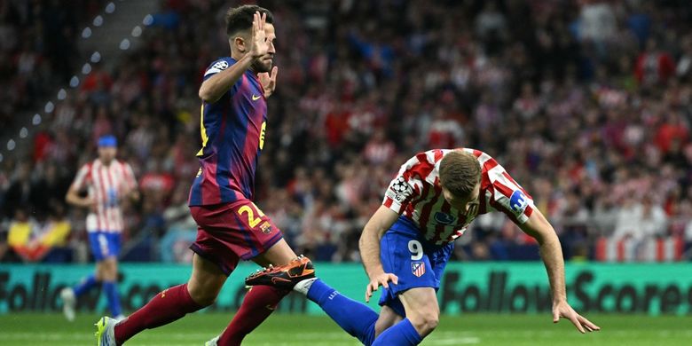 Liga Champions, wasit, Atletico, Raphinha Minta Maaf Usai Ledek Suporter Atletico Madrid di Liga Champions