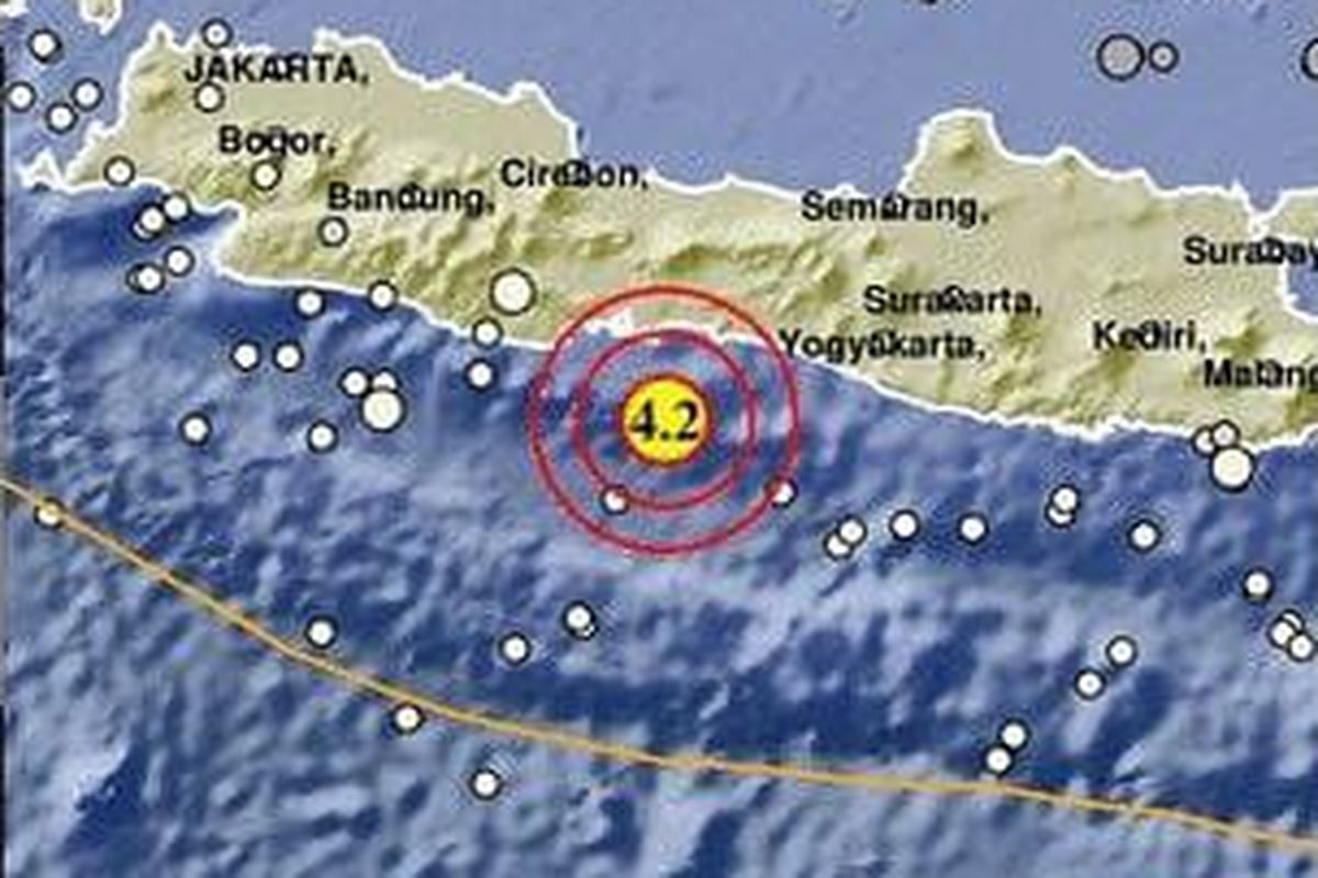 gempa, BMKG, Gempa M 4,2 Guncang Cilacap, BMKG Pastikan Tak Berpotensi Tsunami