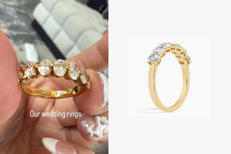 Amanda Manopo, kenny austin dan amanda manopo, pernikahan amanda manopo, cincin nikah amanda manopo, seven stone oval diamond ring, Kilau Mewah Cincin Pernikahan Amanda Manopo dan Kenny Austin, Seharga Rp 200 Juta