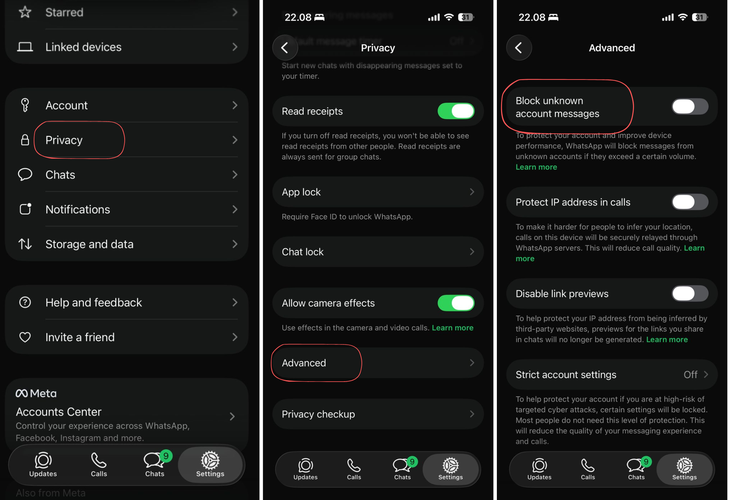 WhatsApp, Nomor Tak Dikenal Sering Chat WA? Aktifkan Fitur Ini Sekarang