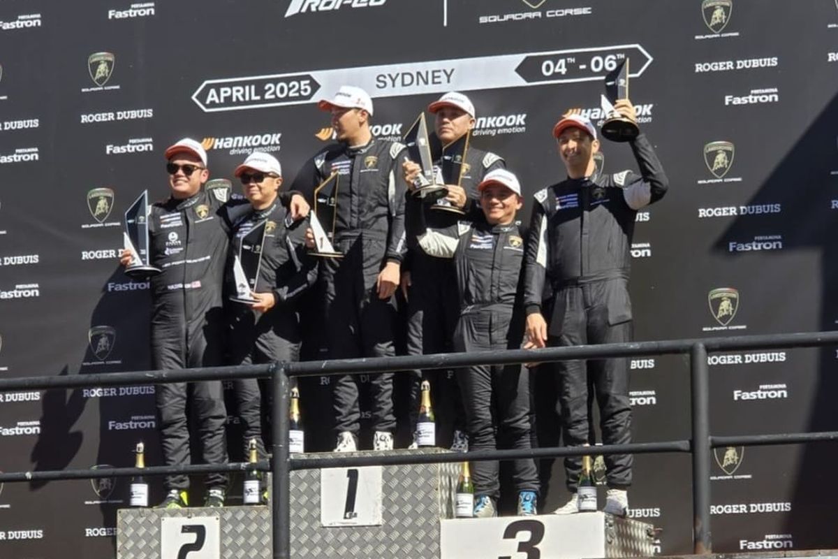 pebalap Indonesia, Umar, Dypo Fitra, Lamborghini Super Trofeo Asia 2025, pebalap indonesia, umar, dypo fitra, 2 Pebalap Indonesia Naik Podium Seri Perdana Lamborghini Super Trofeo 2025