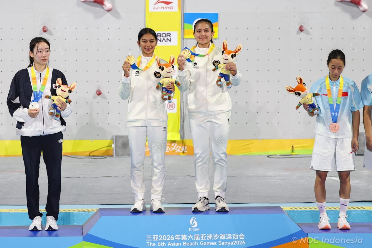 Desak Made Rita Kusuma Dewi, Kadek Adi Asih, panjat tebing, Indonesia Catat Rekor Dunia Panjat Tebing di Asian Beach Games 2026