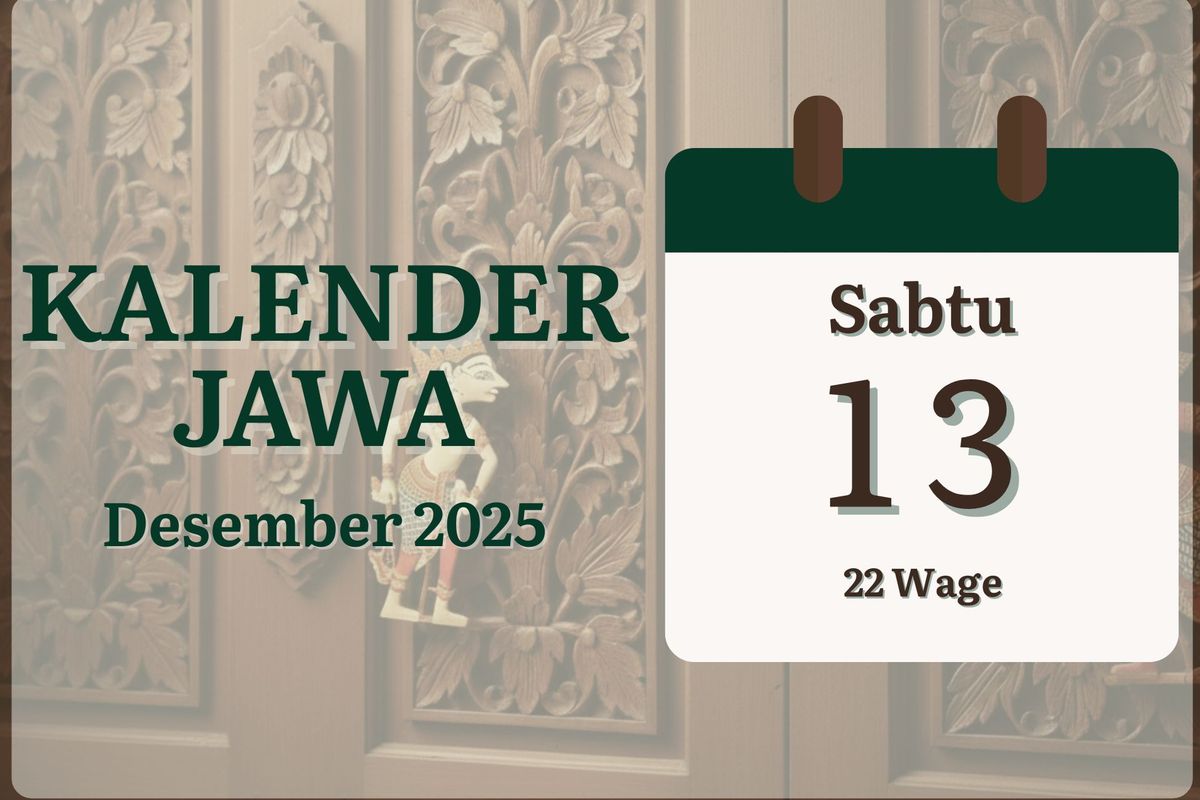 Weton, primbon Jawa, Kalender Jawa, Sabtu Wage, Kalender Jawa 13 Desember 2025, Cek Pasaran dan Arti Weton Hari Ini