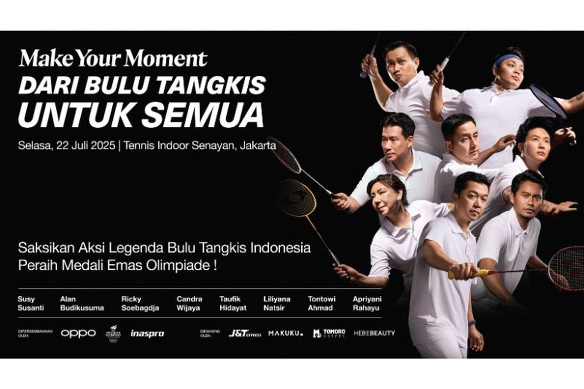 Oppo, bulu tangkis, legenda bulu tangkis Indonesia, pertandingan bulu tangkis, Bulu Tangkis, Taufik Hidayat, Tontowi Ahmad, Oppo Indonesia, Susi Susanti, Legenda Bulu Tangkis Indonesia, oppo indonesia, Momen Langka! 8 Legenda Bulu Tangkis Indonesia Bakal Bertanding di Ajang “Make Your Moment” Oppo