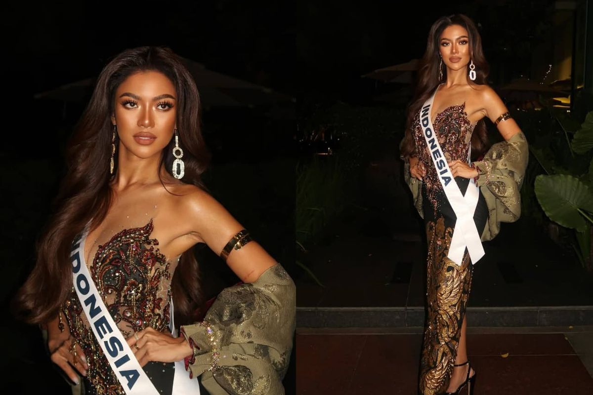 The Universe Ceremony, Miss Universe, Miss Universe Indonesia, Miss Universe Indonesia 2025, miss universe 2025, Sanly liu, miss universe indonesia sanly liu, sanly liuu miss universe indonesia, the universe ceremony, Potret Miss Universe Indonesia Sanly Liu Pakai Gaun Kebaya Motif Garuda