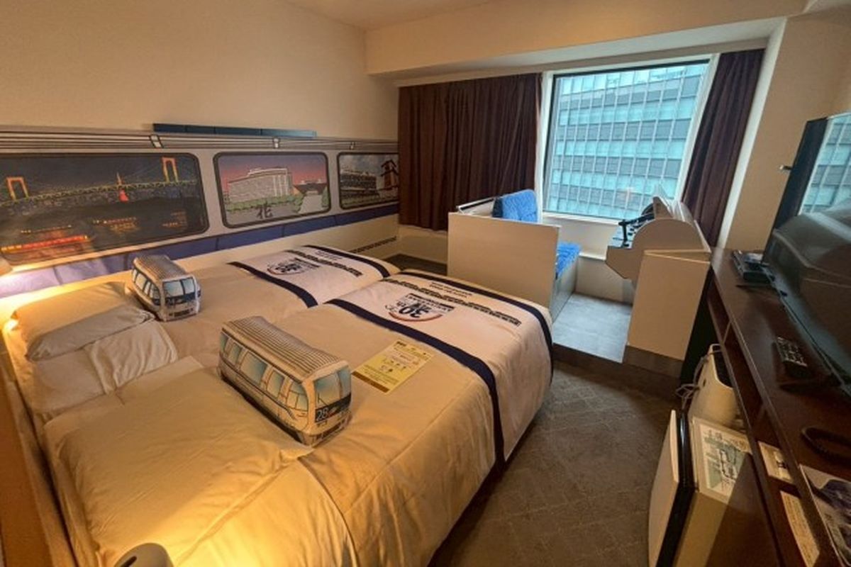 hotel, kamar hotel bertema kereta api, Jepang, Tokyo Bay Ariake Washington Hotel, jepang, Kamar hotel bertema kereta api, Unik! Kamar Hotel Bertema Kereta Api di Jepang, Ada Kabin Masinis Asli