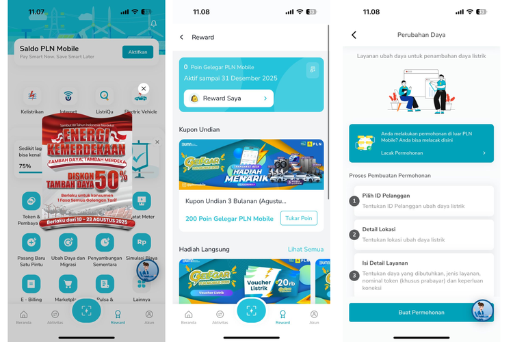 Promo tambah daya listrik PLN, PLN Mobile, diskon pln kemerdekaan, Cara Dapat Diskon Tambah Daya PLN Hari Kemerdekaan di PLN Mobile