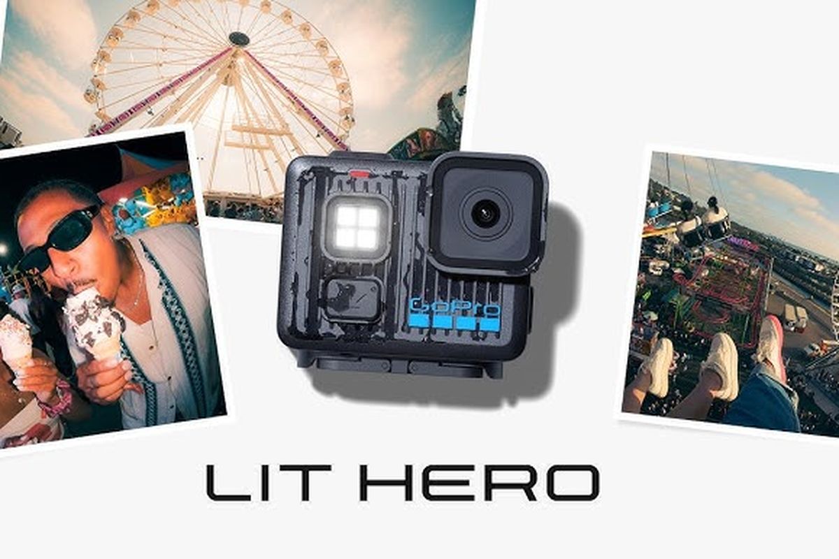Lampu LED, retro, gopro, action camera, kamera aksi, GoPro Hero, GoPro Lit Hero, harga GoPro Lit Hero, GoPro Lit Hero Dirilis, Kamera Aksi dengan Lampu LED untuk Foto Nuansa Retro
