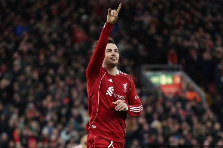 Liverpool, Curtis Jones, Dominik Szoboszlai, Mohamed Salah, Piala FA 2025-2026, Hasil Liverpool Vs Brighton 3-0: The Reds Kunci Tempat di 16 Besar Piala FA