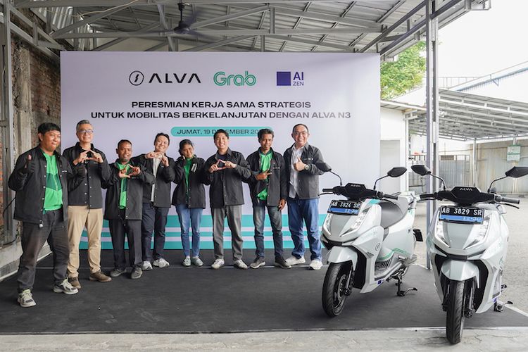 motor listrik, Alva, Grab, Alva N3, motor, Grab Yogyakarta Pakai 250 Unit Motor Listrik Alva N3