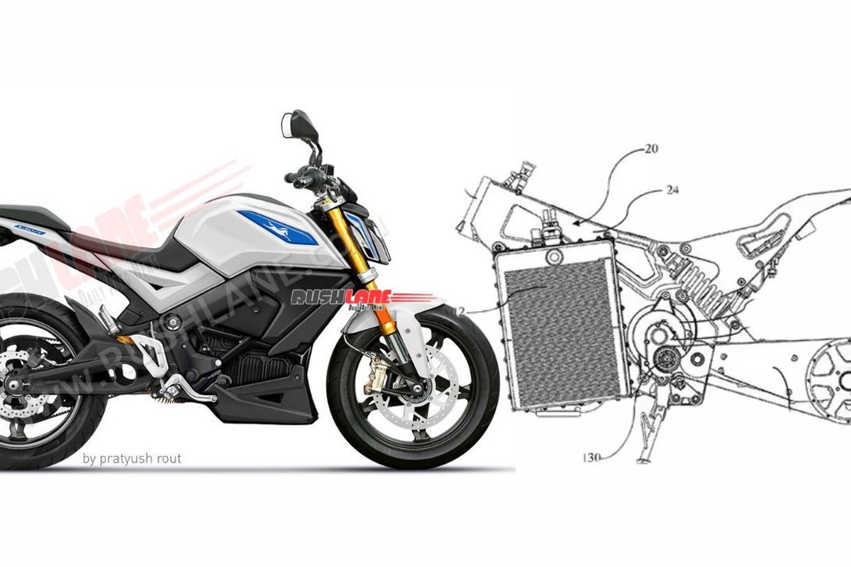 Gambar paten, motor listrik, motor listrik TVS, gambar paten, TVS Siapkan Motor Listrik Baru, Sporty dengan Satu Swingarm