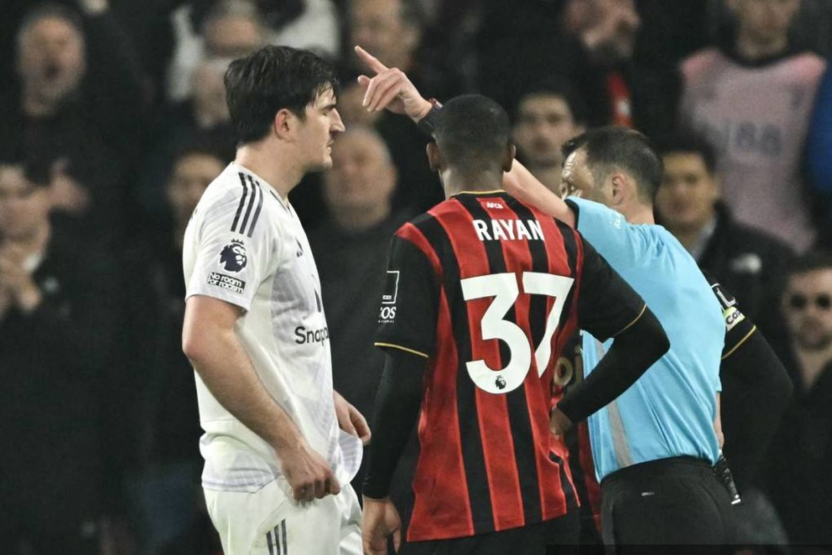 Liga Inggris, Bournemouth, Manchester United, Harry Maguire, Michael Carrick, Bournemouth vs Man United, Maguire Kena Skorsing 1 Laga Usai Bournemouth Vs Man United