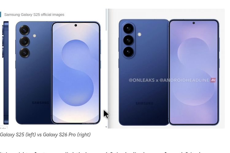 Samsung, Galaxy S26, Galaxy S26 Pro, Bocoran Tampang Galaxy S26 Pro, Punya Sentuhan Ponsel Lipat Samsung