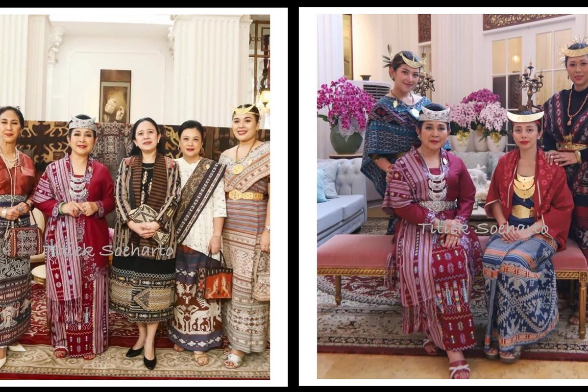 Titiek Soeharto, kain tenun, kain tenun NTT, Himpunan Ratna Busana, Kain tenun, Jenis kain tenun NTT, Kain tenun NTT, Kain Tenun, Jenis Kain Tenun NTT, Fungsi Kain Tenun NTT, kain tenun nusa tenggara timur, motif kain tenun ntt, wastra NTT, Mengenal Kain Tenun NTT, Dipakai Titiek Soeharto di Acara Himpunan Ratna Busana