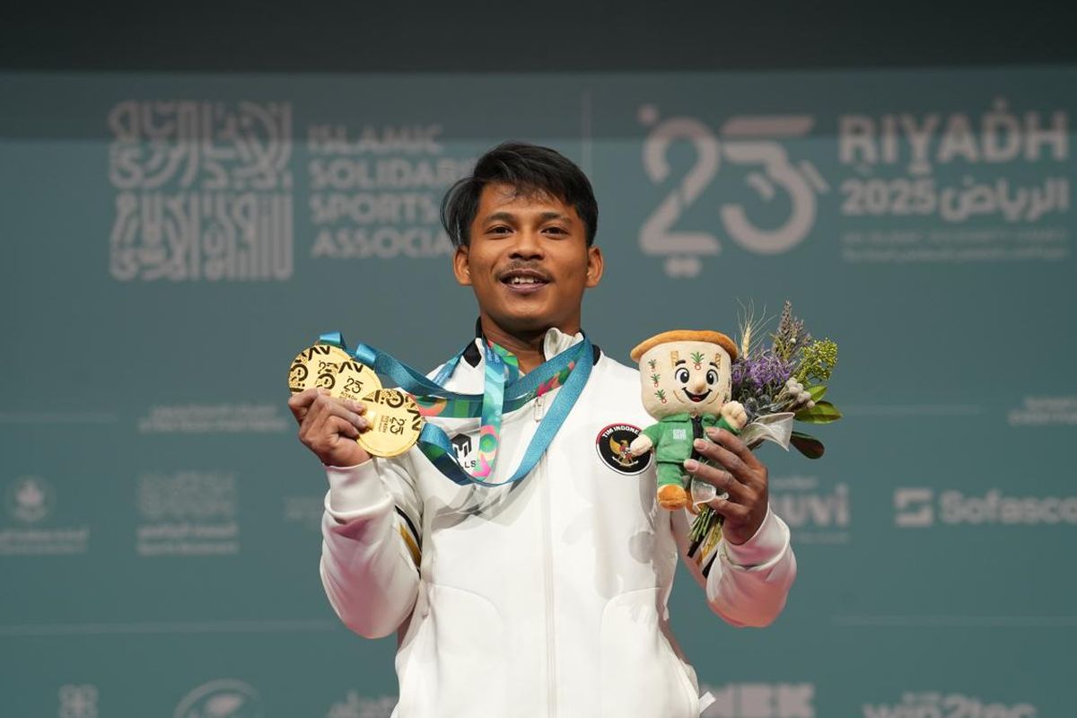 medali emas, Basilia Bamerop Ninggan, Tita Nurcahya Melyani, Endri Erawan, Islamic Solidarity Games 2025, islamic solidarity games 2025, lifter indonesia, muhammad husni, tita nurcahya melyani, cabang angkat besi, Muhammad Husni Hattrick Emas, Indonesia Panen Medali di Islamic Solidarity Games 2025