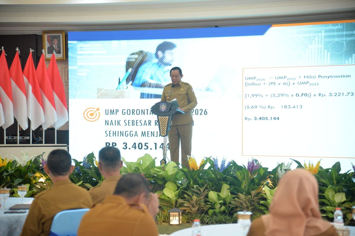 Gorontalo, UMP Gorontalo 2026, UMP 2026, UMP Gorontalo 2026 Resmi Ditetapkan Rp 3.405.144, Naik 5,7 Persen