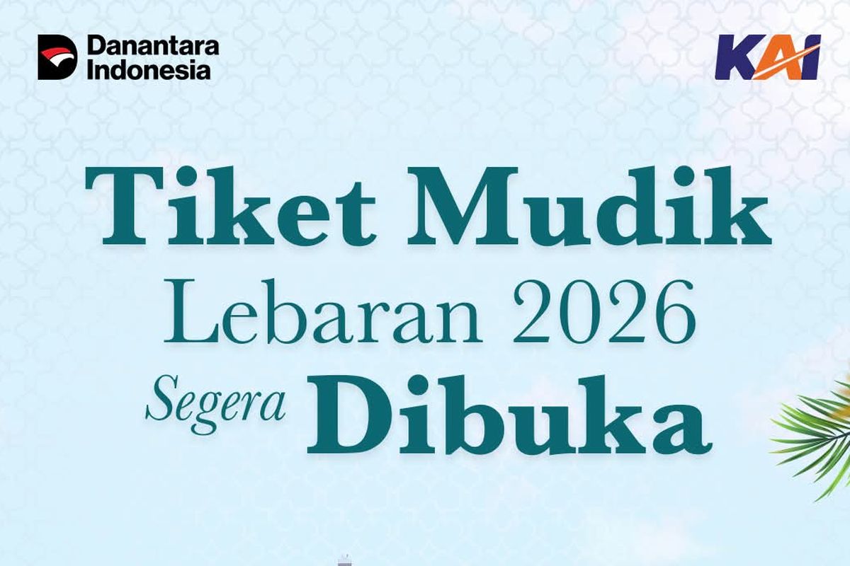 tiket kereta api, tiket kereta Lebaran 2026, Siap-siap Mudik! Tiket Kereta Lebaran 2026 Bisa Dipesan mulai 25 Januari