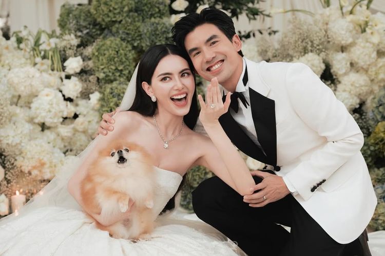 Gucci, thailand, Davika Hoorne, davika hoorne menikah, mai davika, ter chantavit, ter chantavit davika, davika ter chantavit, davika hoorne sudah menikah, ter chantavit menikah, pernikahan davika dan ter chantavit, Artis Thailand Davika Hoorne dan Ter Chantavit Menikah, Intip Detail Busananya