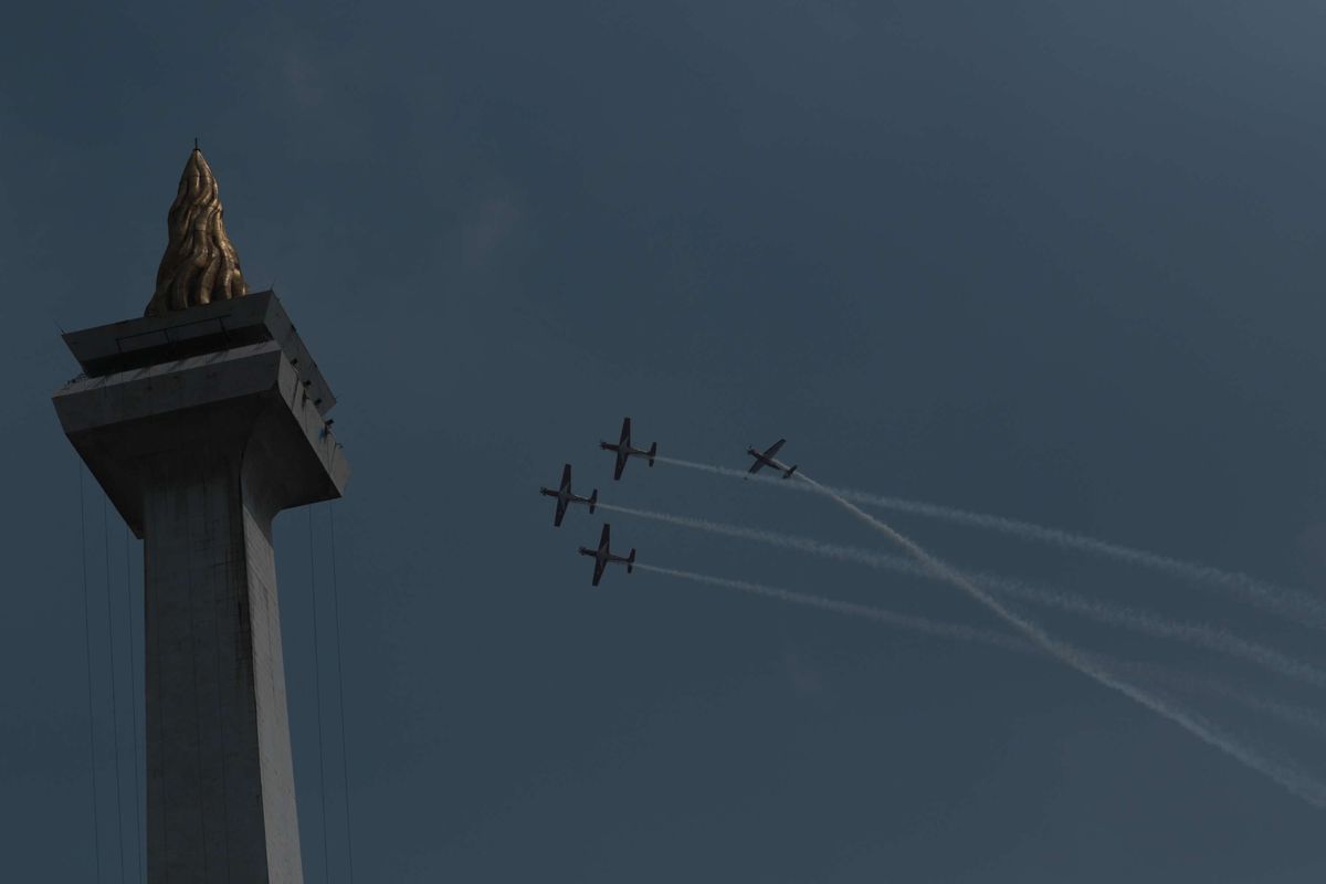 Monas, TNI AL, TNI AU, TNI AD, HUT Ke-80 TNI, HUT ke-80 TNI di Monas, Ada Atraksi Pesawat Tempur dan Tank Parkir