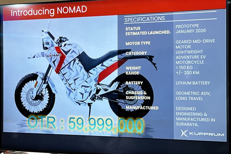 motor listrik, Kupprum, IMOS 2025, Nomad, Kupprum Perkenalkan Nomad, Motor Listrik Dirt Bike Berdaya 200 Km