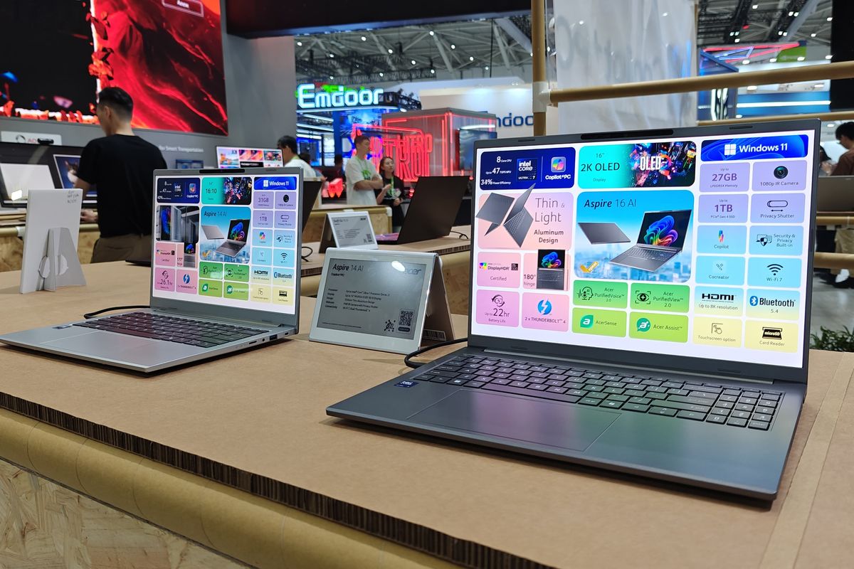 laptop, Acer, Laptop, Snapdragon X, Acer Aspire 14 AI, Acer Aspire 14 Ai, Acer Aspire 16 AI, Laptop Acer Aspire 14 AI dan 16 AI Resmi, Pakai Prosesor Snapdragon, Intel, dan AMD