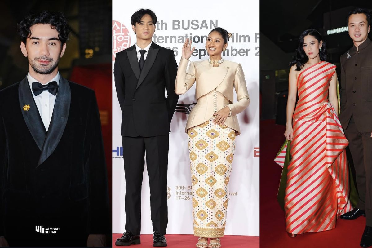 Dian Sastrowardoyo, Reza Rahadian, Fedi Nuril, Nicholas Saputra, Devano Danendra, Busan International Film Festival, biff 2025, busan international film festival 2025, Gaya 7 Artis Indonesia di Busan International Film Festival 2025, Ada Fedi Nuril, 1. Dian Sastrowardoyo, 2. Fedi Nuril, 3. Reza Rahadian, 4. Devano Danendra, 5. Claresta Taufan Kusumarina, 6. Nicholas Saputra, 7. Harleyava Princy