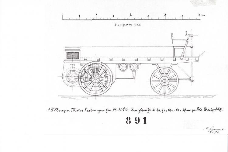 sejarah, truk, Truk, Kisah Truk Pertama di Dunia; Karya Gottlieb Daimler 1896, Mulai menyerupai truk modern, Diuji sebelum dijual, Mulai dikenal, Produksi berkembang