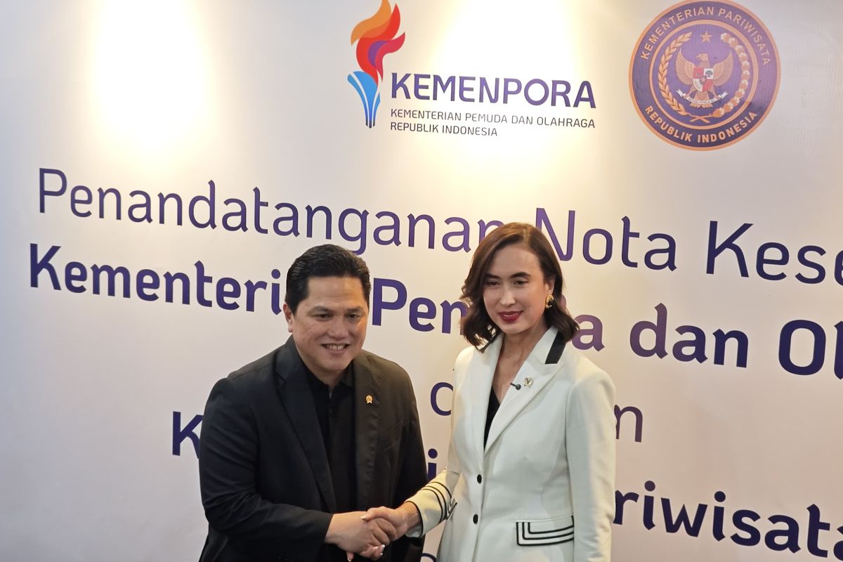 Erick Thohir, Widiyanti Putri Wardhana, Kemenpora, Kemenpar, sport tourism, Menpora Erick Thohir, Tingkatkan Sports Tourism, Kemenpora Jalin Kerja Sama dengan Kemenpar