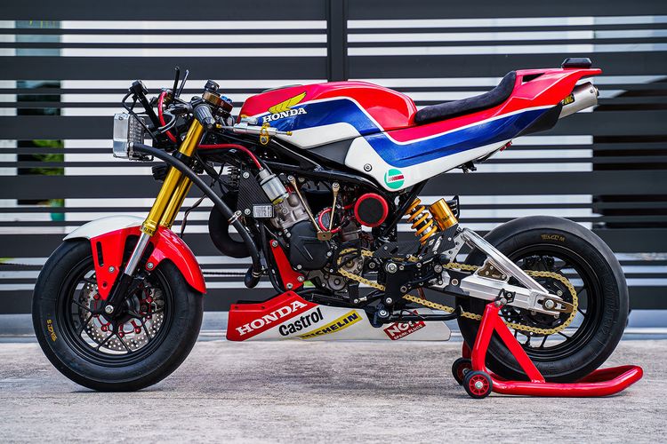 Honda, Honda Grom, Yamaha YZ125, Honda Grom Disulap Jadi Motor Mini MotoGP, Pakai Mesin 2-Tak