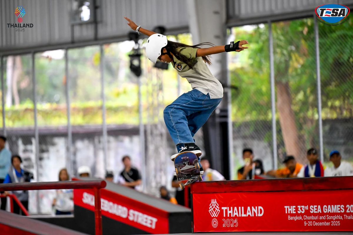 skate park, Kota Malang, Zeefara Mahika Darmawan, SEA Games 2025, timnas Indonesia, Dari Kota Malang, Zee Menaklukkan Papan Skate SEA Games 2025