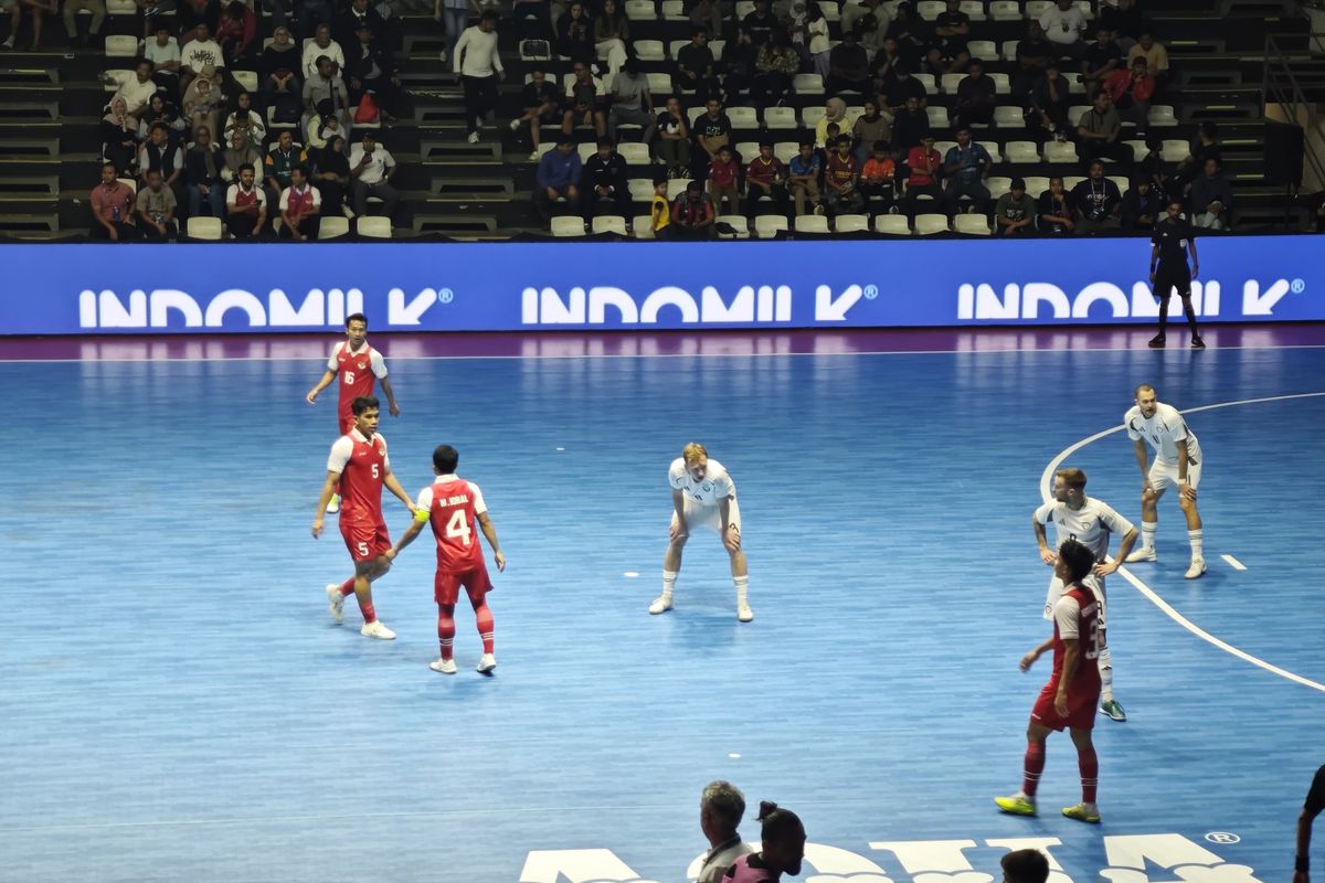 timnas futsal Indonesia, Latvia, indonesia vs latvia, Four Nations Cup 2025, hasil timnas futsal indonesia vs latvia, skor timnas futsal indonesia vs latvia, Skor Timnas Futsal Indonesia Vs Latvia: Imbang 1-1 di Babak Pertama