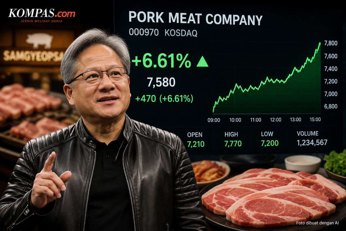 saham, daging babi, Jensen Huang, Gara-gara Jensen Huang Mau Makan Samgyeopsal, Saham Daging Babi Ikut Naik