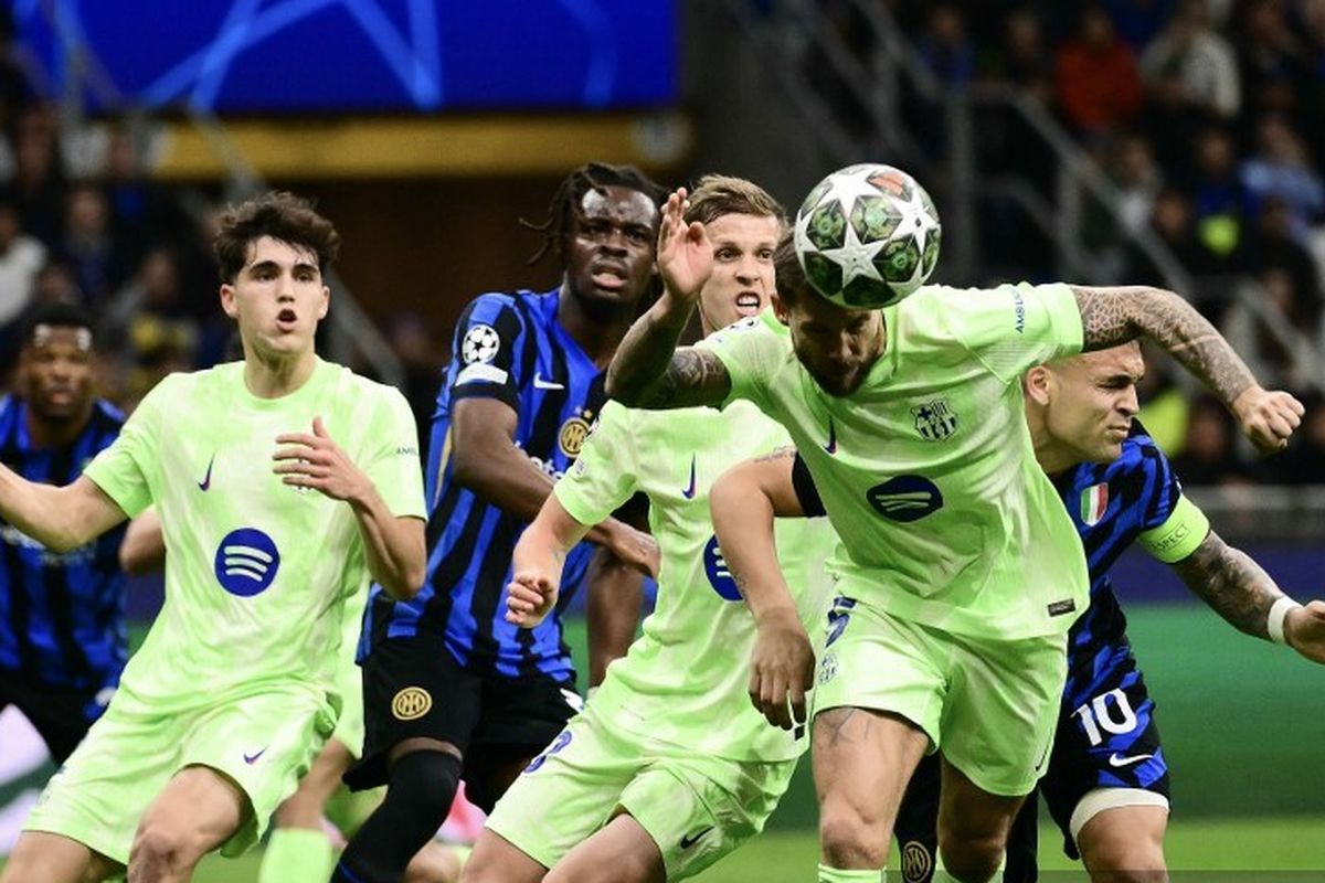 Barcelona, Inter Milan, Liga Champions, Inter vs Barcelona, LIVE Inter Vs Barcelona 2-1, Gol Voli Garcia Robek Gawang Sommer